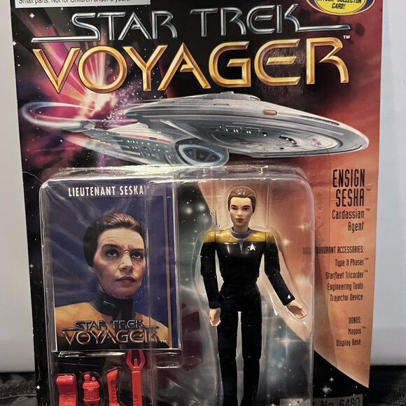 Playmates Skybox Collector Card & Star Trek Voyager Ensign Seska Action Figure - Picture 1 of 2